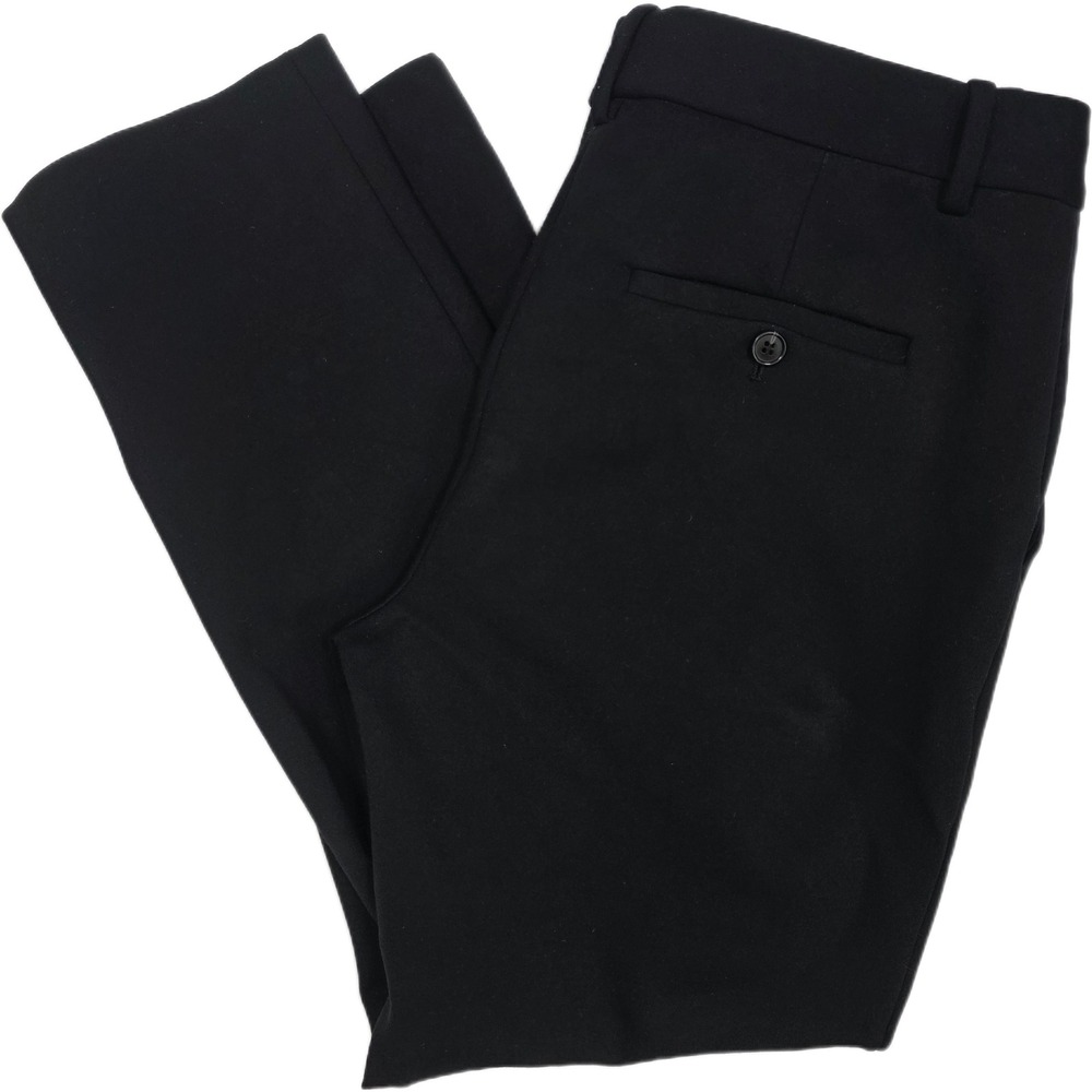 Theory Black Treeca 2 Smooth Ponte Cropped Dress Pants w/Front & Back Pockets